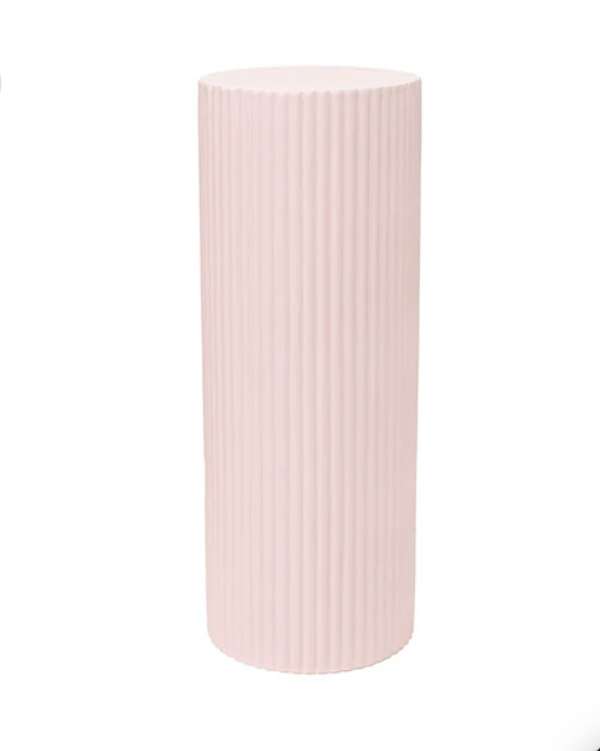 Plinths Pink Round Matte Set 2