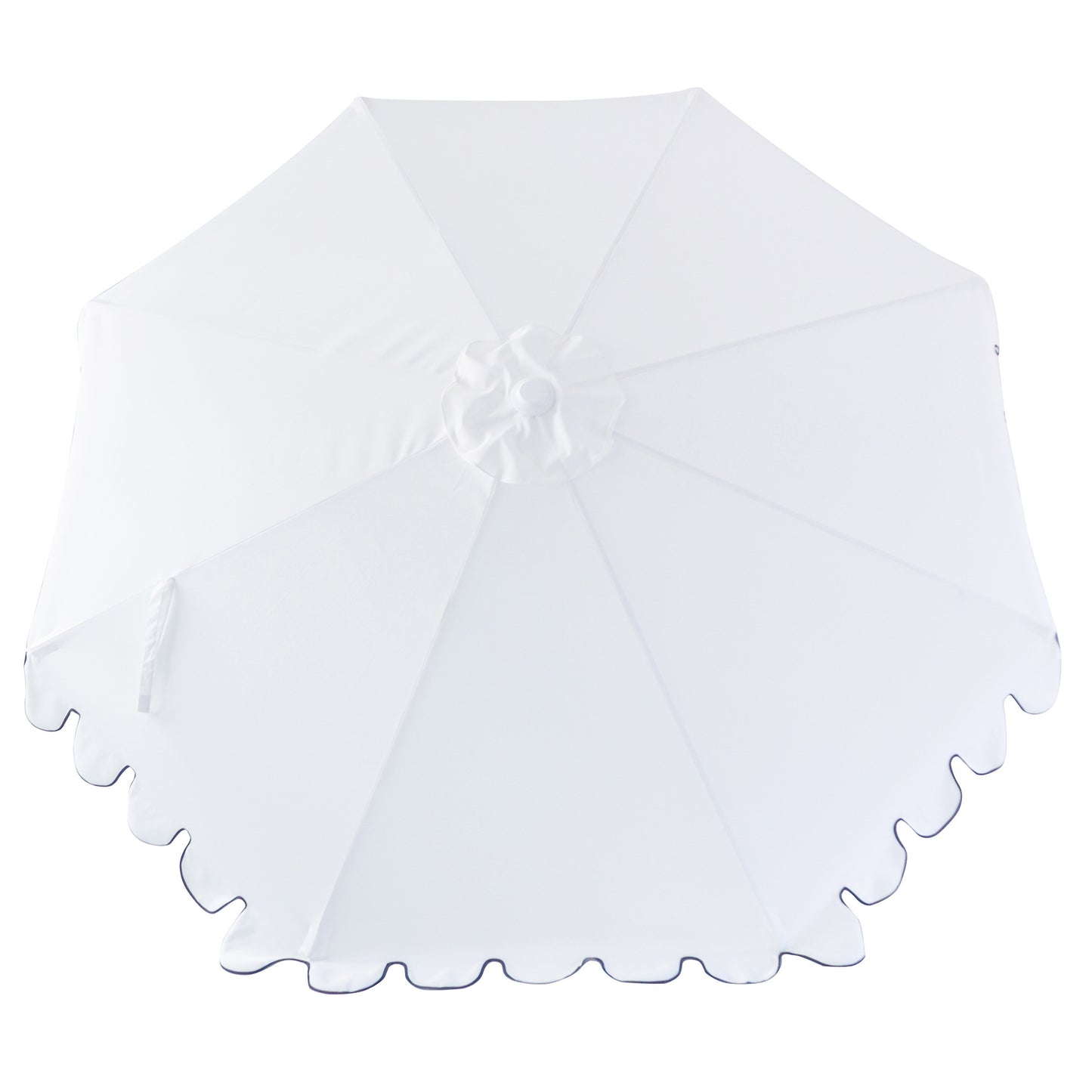Umbrella White & Black Scallop