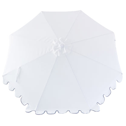 Umbrella White & Black Scallop