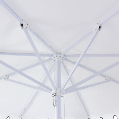 Umbrella White & Black Scallop