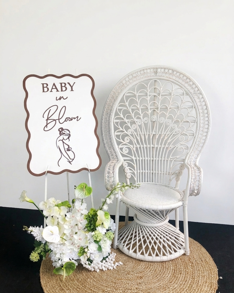Faux Floral Arrangement - White