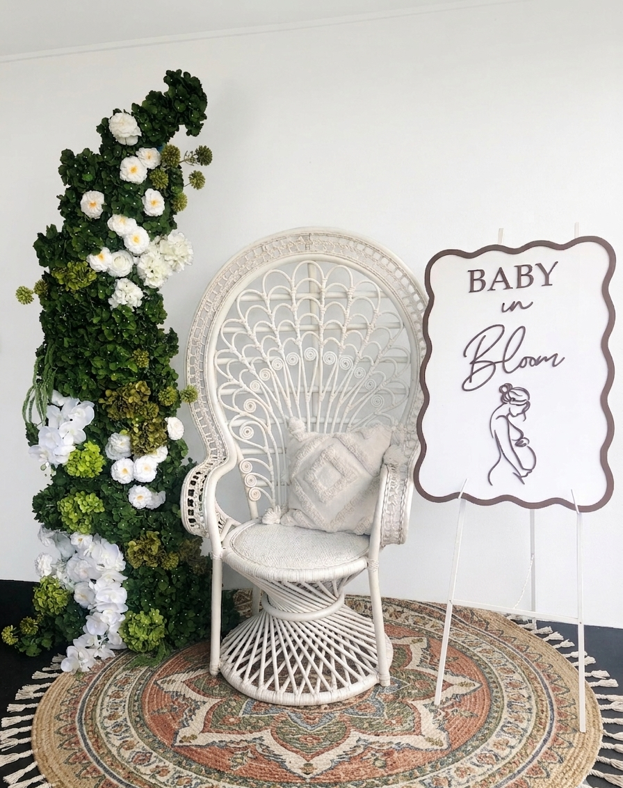 Faux Floral Arch Green