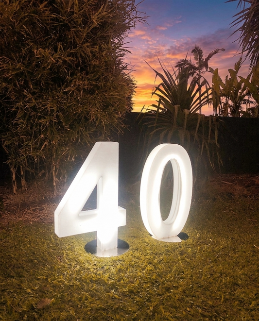 LED Birthday Numbers 40