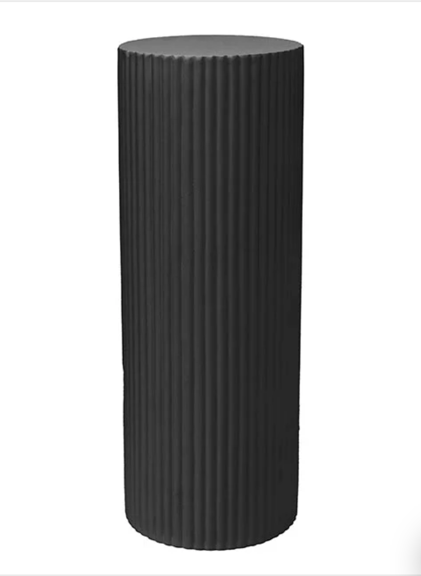Plinths Black Round Set 2