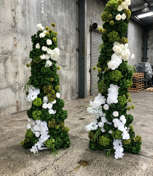 Faux Floral Stands Green