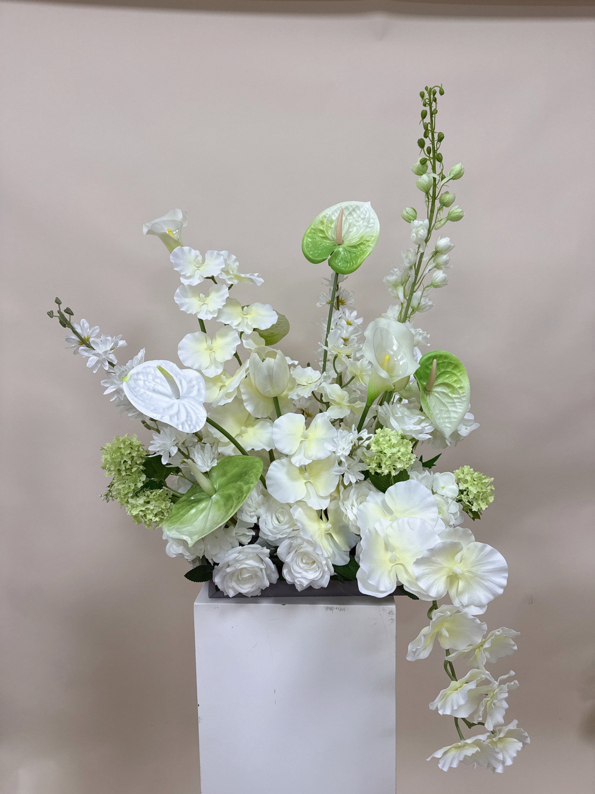 White Faux Floral Arrangement